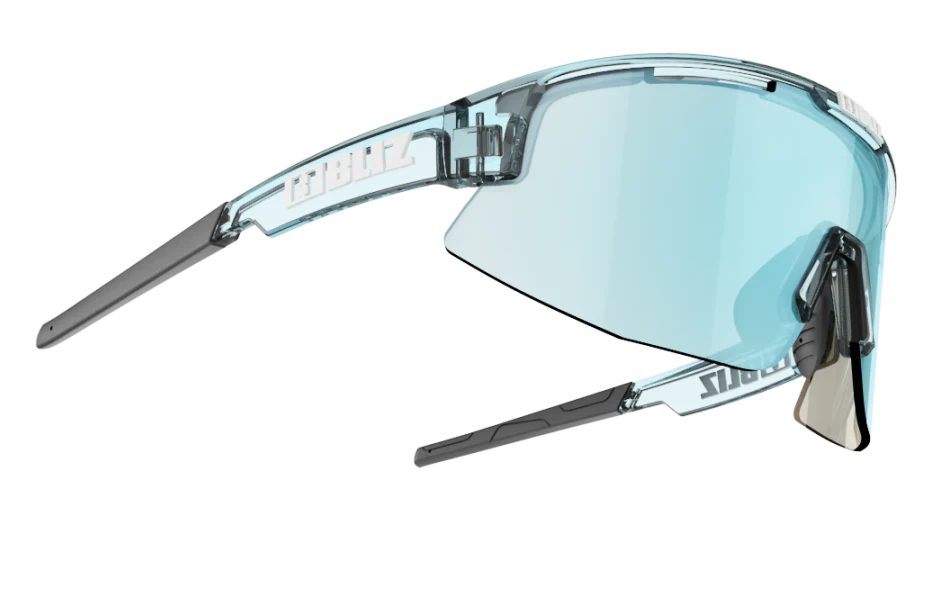 BLIZ Matrix Sunglasses - Transparent Blue Frame - Ice Blue Multi Lens