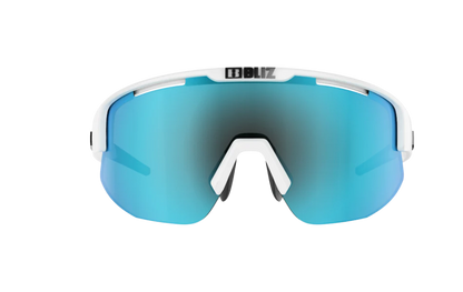 BLIZ Matrix Sunglasses - White Frame with Blue Multi Lens
