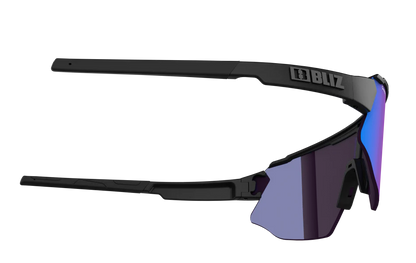BLIZ Breeze Sunglasses - Matt Black Frame - NanoOptics Nordic Light Begonia with Blue Multi Lens