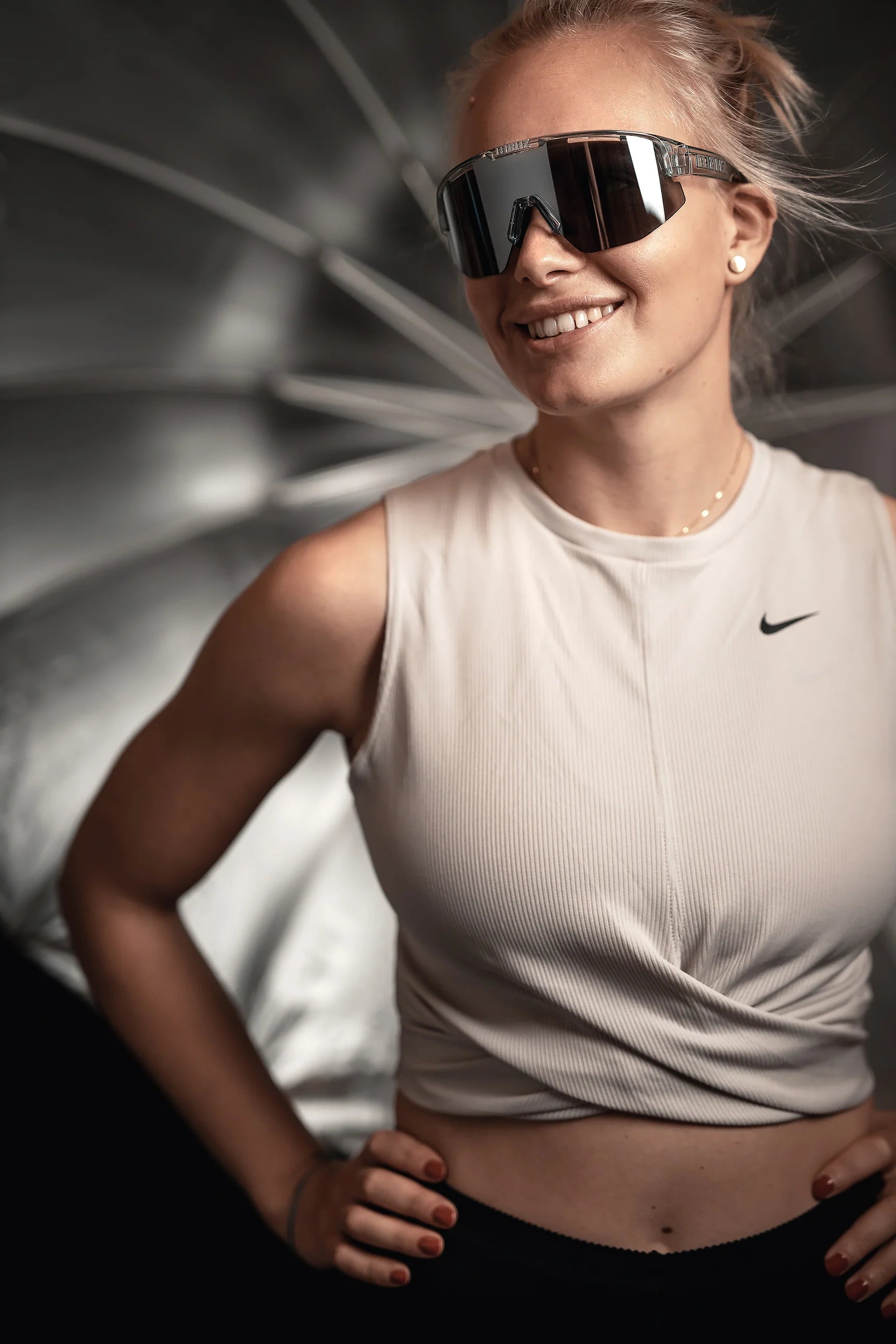 BLIZ Matrix Sunglasses Transparent Blue Frame Ice Blue Multi