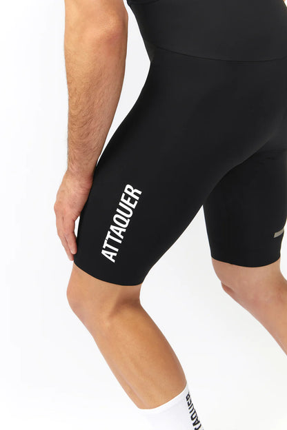 Attaquer Race 2.0 Bib Short Black Reflective White Logo